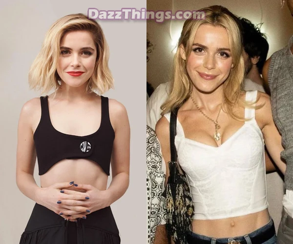 Kienan Shipka boob job before and after comparison photo