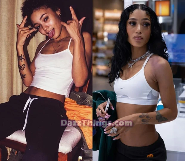 Coi Leray boob job before and after comparison photo