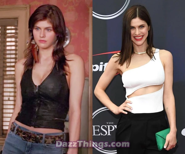 Alexandra Daddario boob job before and after comparison photo