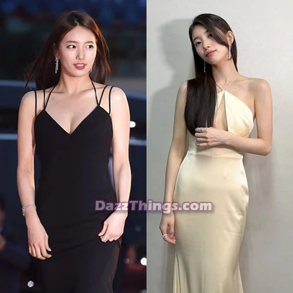 Bae Suzy boob job before and after comparison photo