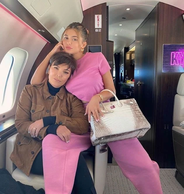 Kylie's private jet bar and kitchen